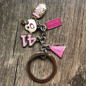 Coach cheerleader key chain